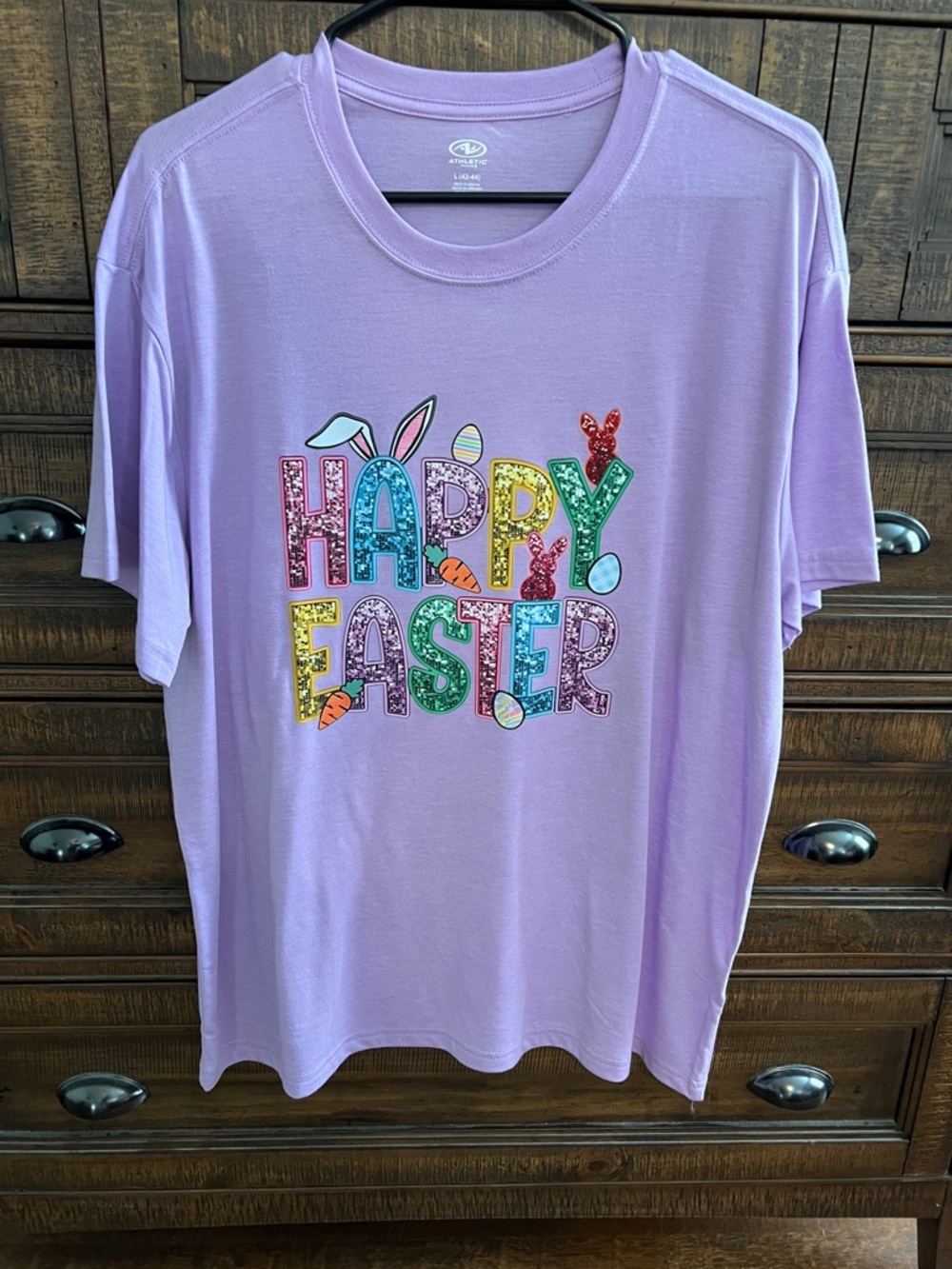 Kids 'Happy Easter' Graphic Tee - Lavender